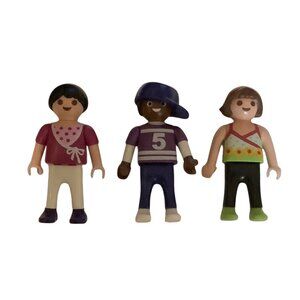 Vtg 1995 Playmobil Geobra Figure Set Of 3 Kids Dolls Toys 2" School Playground